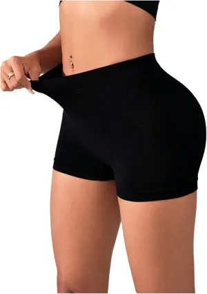 OYOANGLE Women's Seamless Workout Shorts High Waisted Gym Yoga Sports Biker Shorts