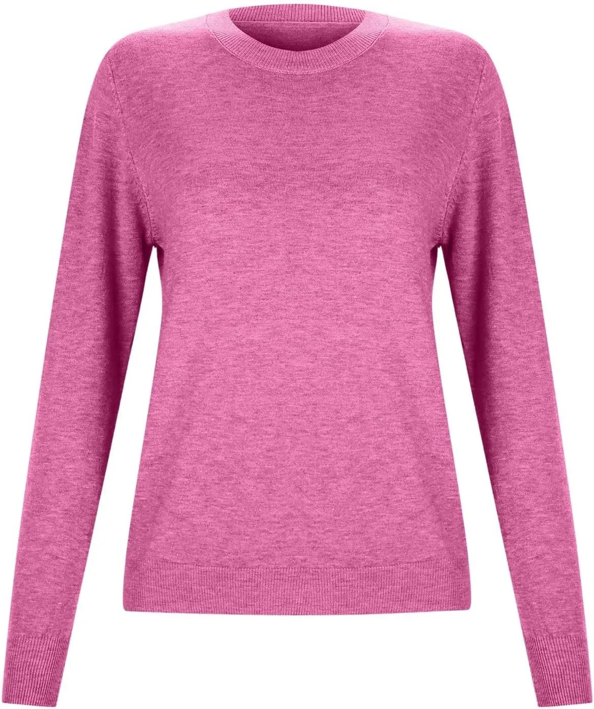 Pullover Sweaters for Women Solid Basic Long Sleeve Pullovers Top Crewneck Plus Size Sweater Chunky Sweater S-3XL
