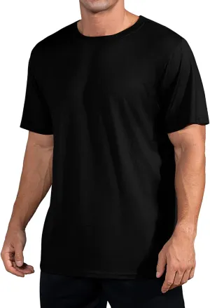 QUALFORT Men's Bamboo Viscose T-Shirts Crewneck Undershirt