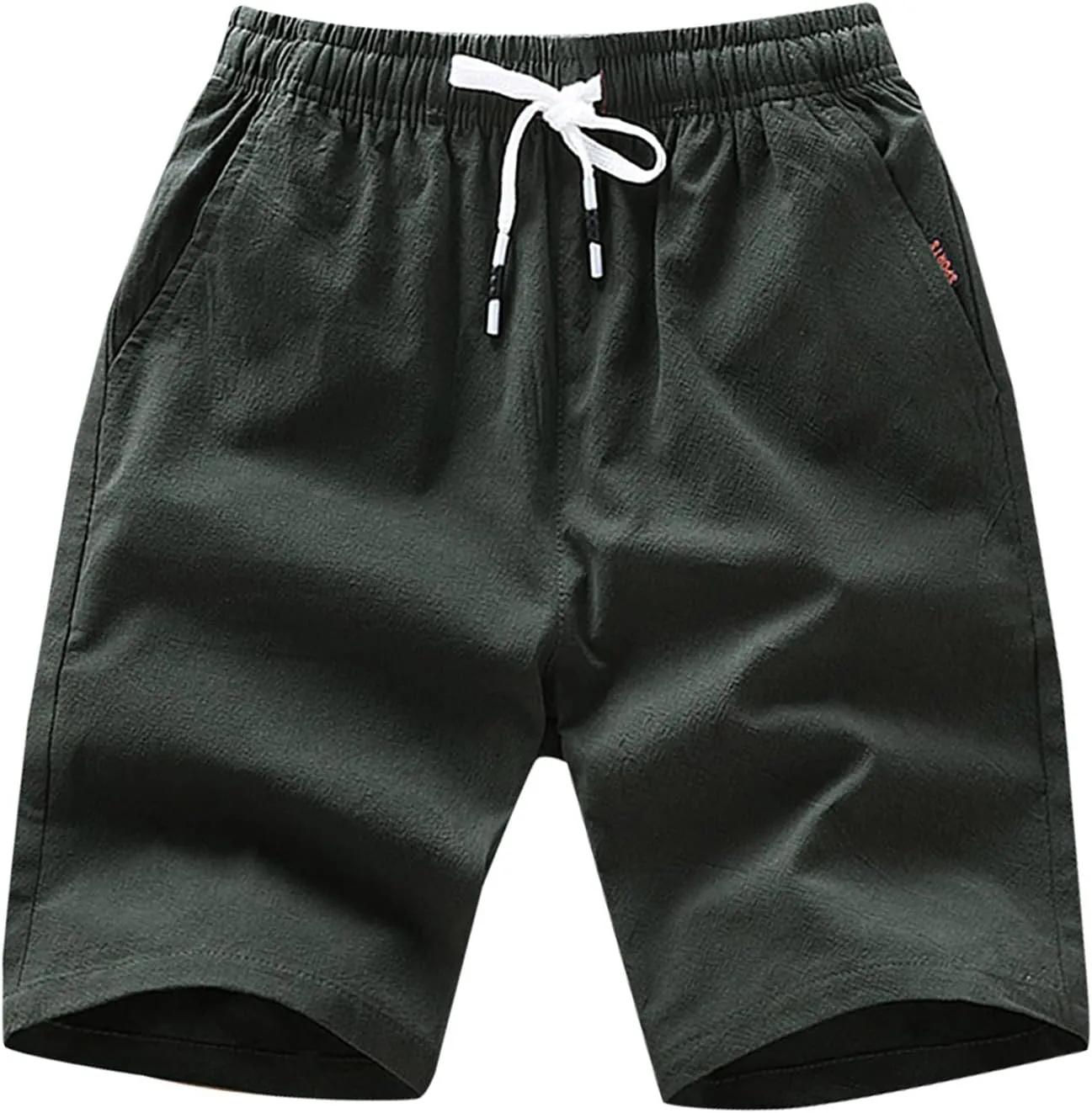 Running Shorts for Men Cotton Elastic Waist Workout Shorts Drawstring Athletic Shorts Lightweight Lounge Shorts
