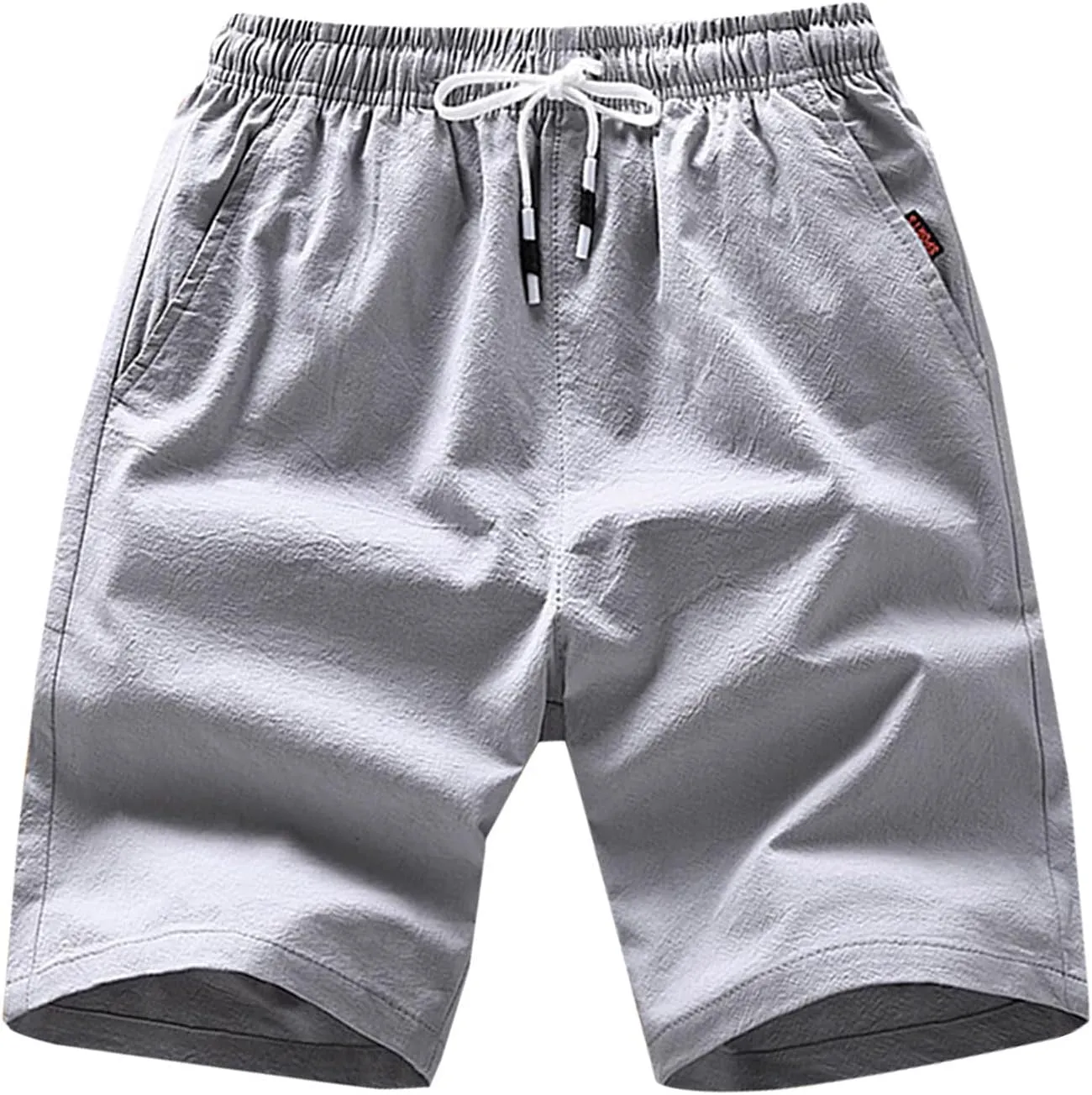 Running Shorts for Men Cotton Elastic Waist Workout Shorts Drawstring Athletic Shorts Lightweight Lounge Shorts