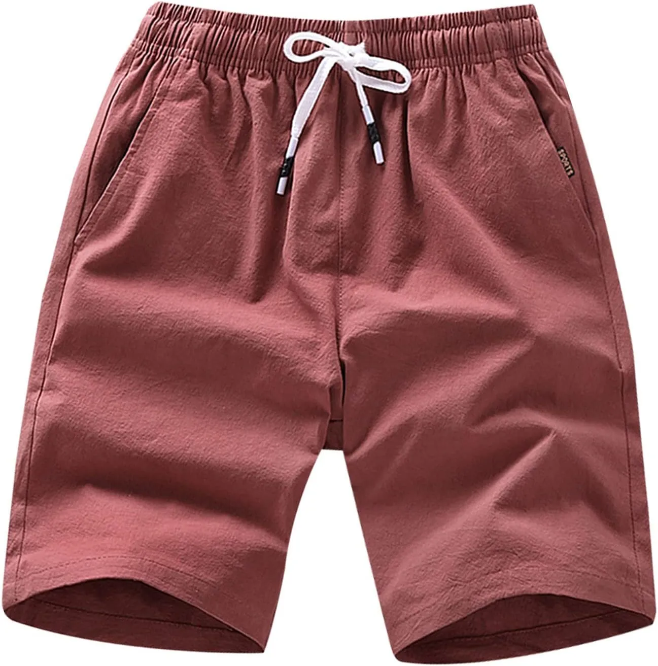 Running Shorts for Men Cotton Elastic Waist Workout Shorts Drawstring Athletic Shorts Lightweight Lounge Shorts