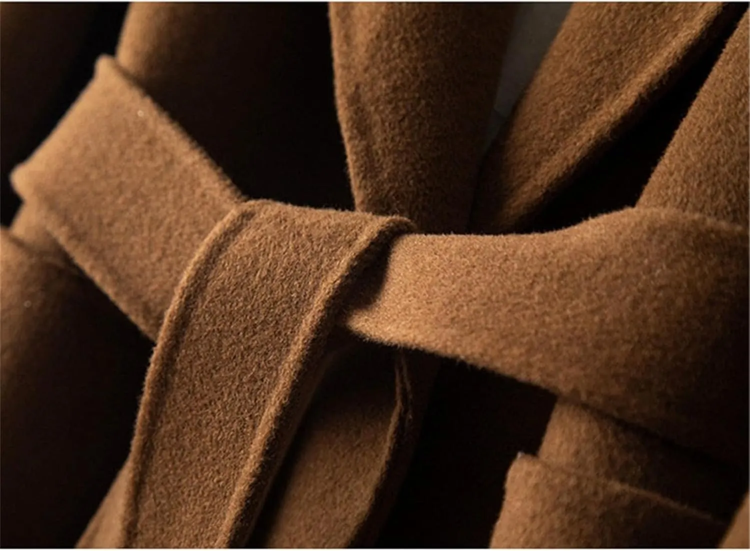 SaoBiiu Women Wool Blend Long Overcoat Autumn Winter Woolen Coat
