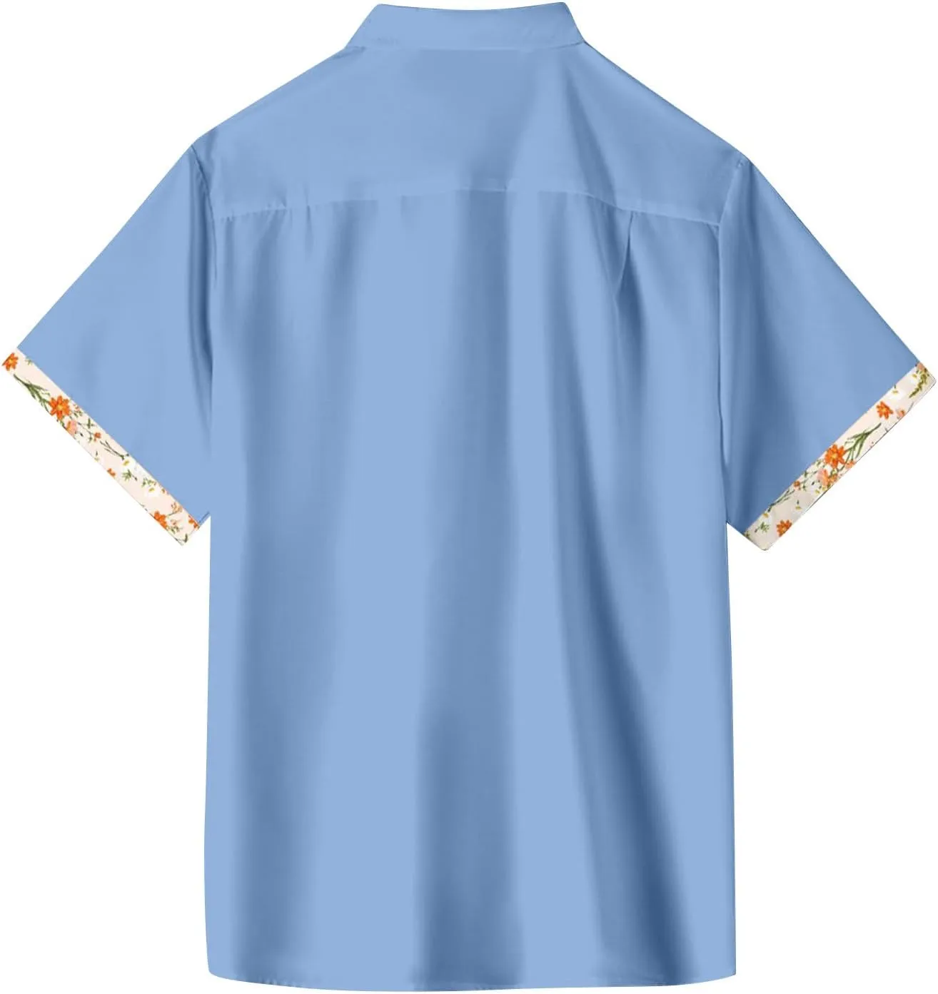 Short Sleeve Shirts for Men Hawaiian Button Down Casual Summer Western Shirts Beach Solid Tshirts Collared Neck Tops
