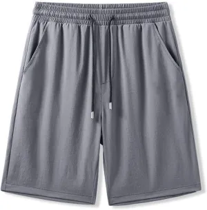 Summer Cooling Ice Silk Shorts Breathable Fitness Men's Sports Shorts Quick Dry Running Athletic Shorts
