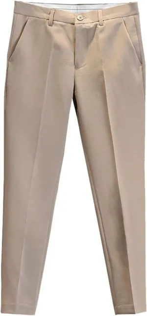 Summer Slim Fit Small Foot Casual Business Cropped Suit Pants Foam