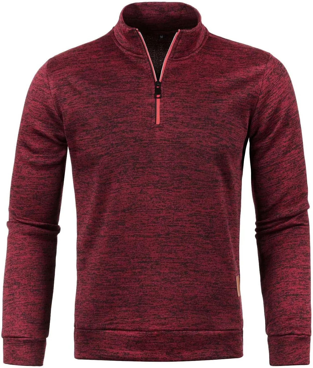 Sweaters for Men Men's Quarter Zip Henley Shirts Knit Sweater Dress Long Sleeve Pullover Sweaters Turtleneck T-Shirts
