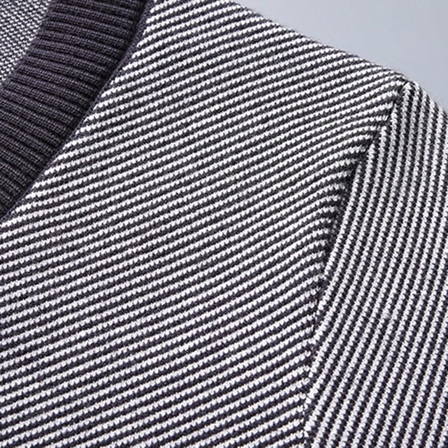 Sweaters for Men Men's Shawl Collar Button Down Cadigan Long Sleeve Sweaters with 2 Front Pockets