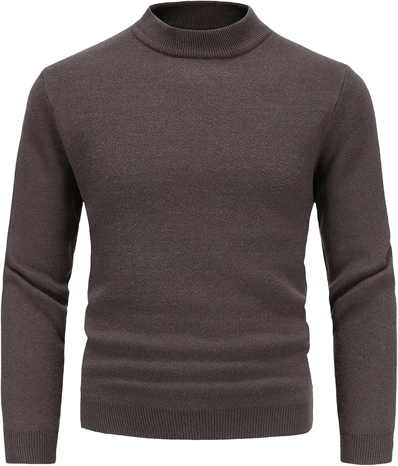 Sweaters for Men Men's Solid Turtleneck Sweaters Long Sleeve Slim Fit Ribbed Knit Thermal Pullover Sweater Baselayers
