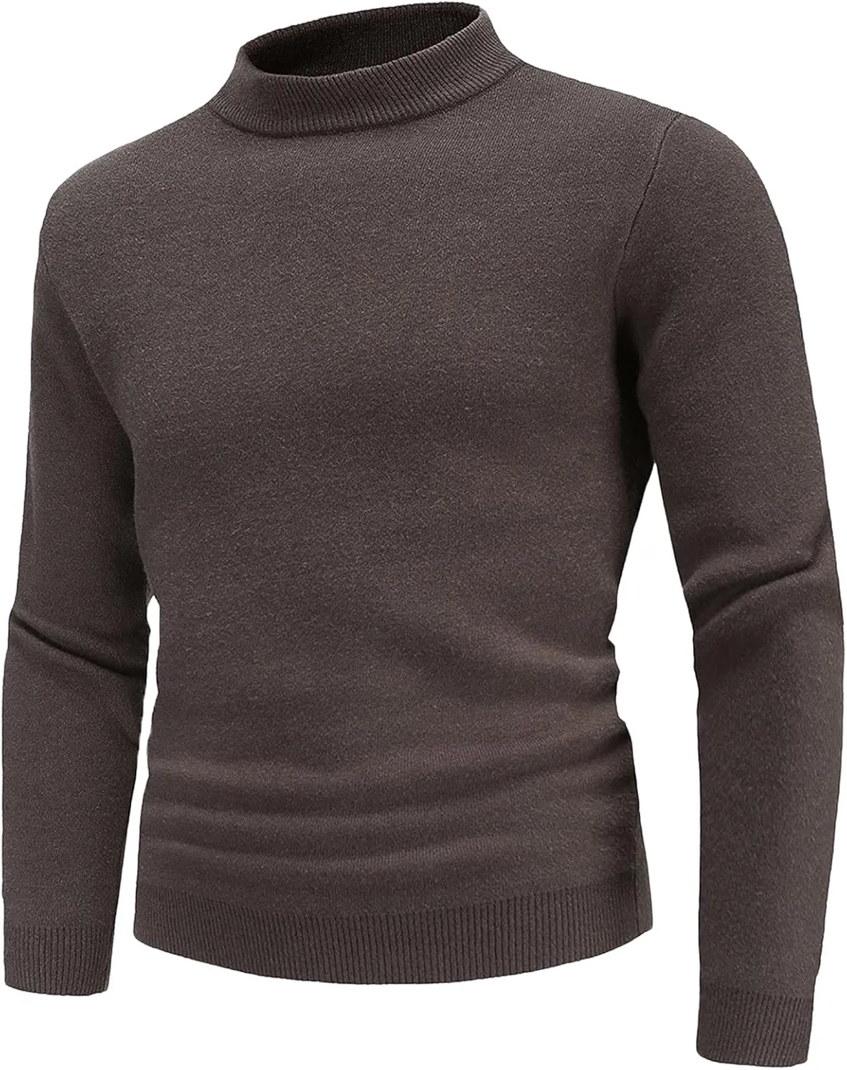 Sweaters for Men Men's Solid Turtleneck Sweaters Long Sleeve Slim Fit Ribbed Knit Thermal Pullover Sweater Baselayers