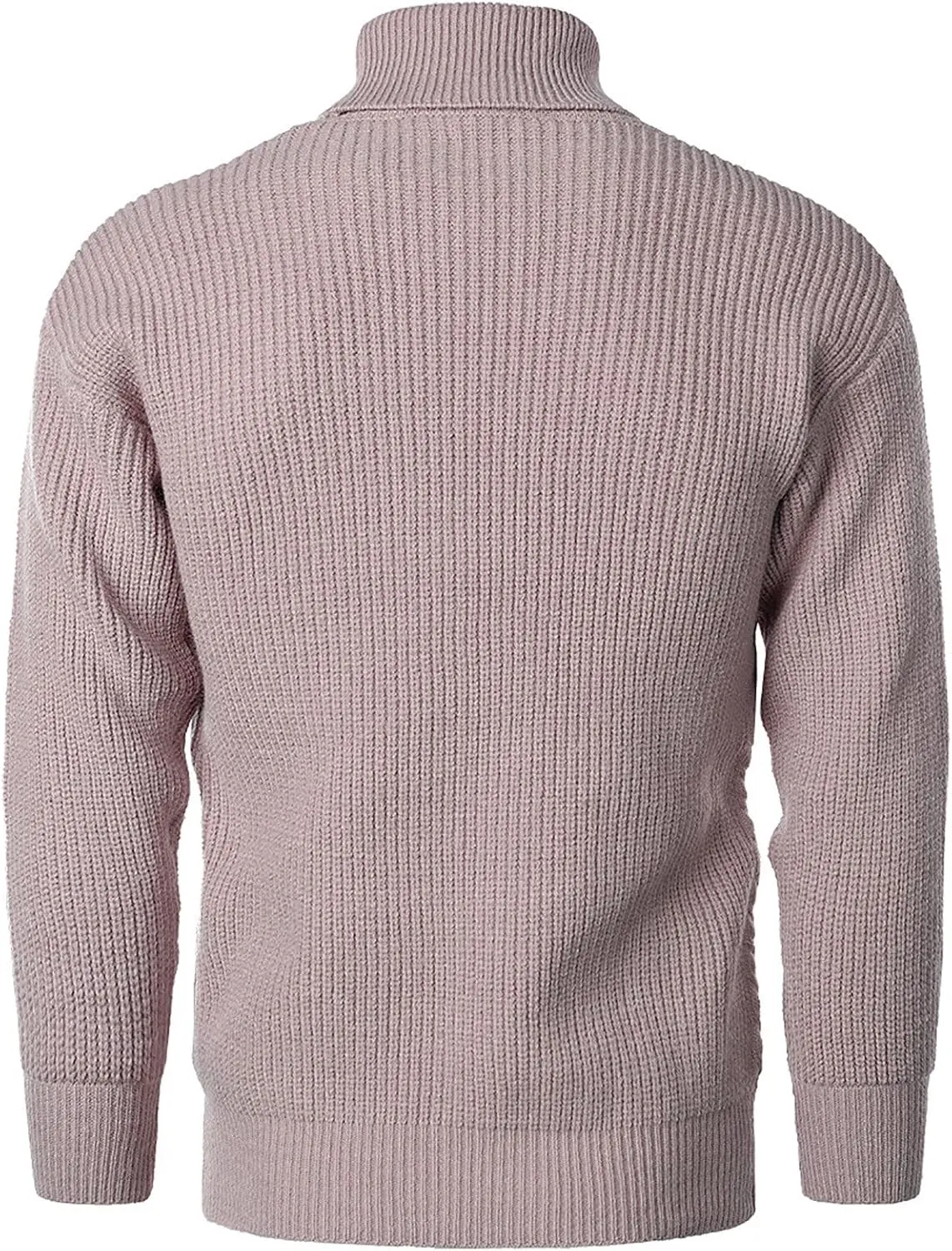 Sweaters for Men Men's Solid Turtleneck Sweaters Long Sleeve Slim Fit Ribbed Knit Wool Thermal Pullover Sweatshirts