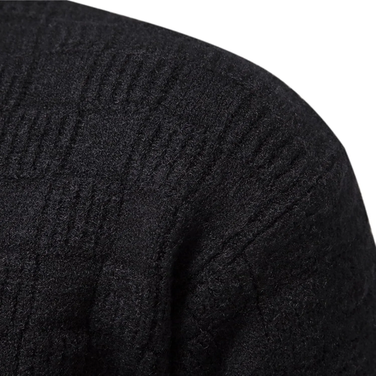 Sweaters for Men Men's Solid Turtleneck Sweaters Long Sleeve Slim Ribbed Knit Wool Thermal Pullover Sweater Cardigan