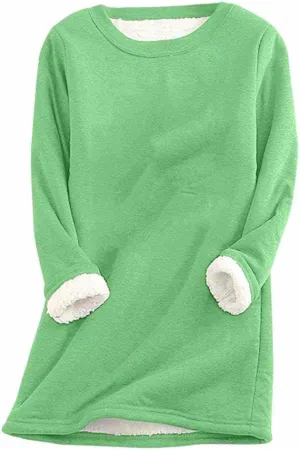 Sweatshirt for Women Casual Fleece Sweatshirts Yes,I'M Still Cold-Me 24:7 Sherpa Cold Weather Warm Sweater Outfits