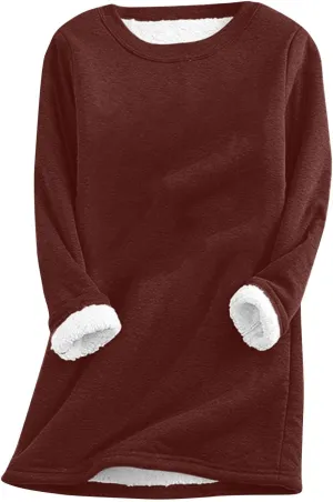 Sweatshirt for Women Casual Fleece Sweatshirts Yes,I'M Still Cold-Me 24:7 Sherpa Cold Weather Warm Sweater Outfits