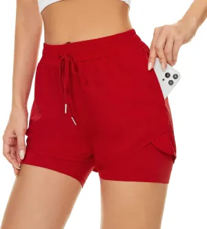 Taydey Women's Quick-Dry Running Workout Sports Shorts