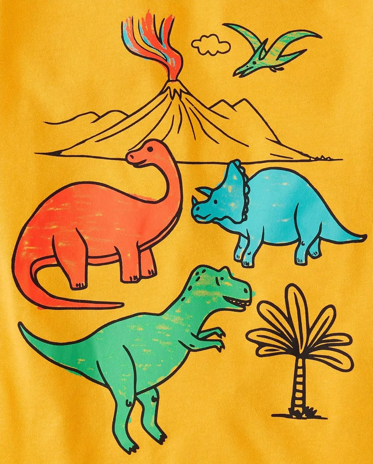 The Children's Place Baby and Toddler Boys' Dino Short Sleeve Graphic T-Shirts, Multipack