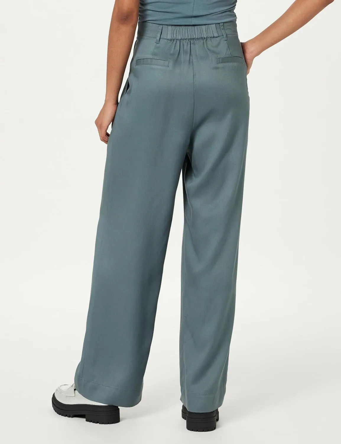 The Drop Women's Amalia Relaxed Pleated Trousers