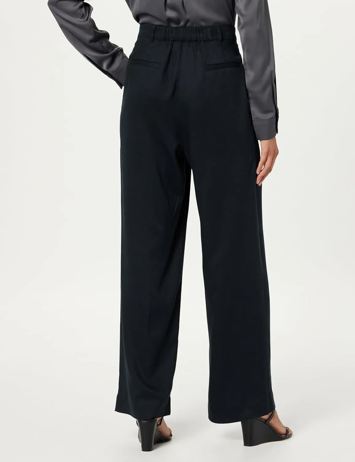 The Drop Women's Amalia Relaxed Pleated Trousers