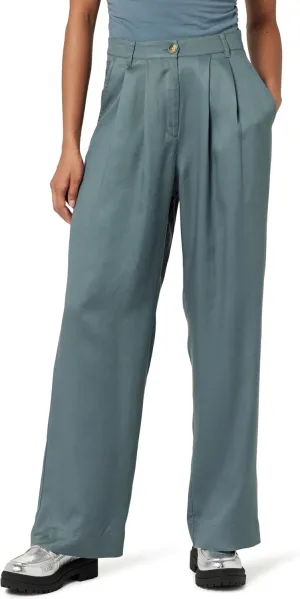The Drop Women's Amalia Relaxed Pleated Trousers