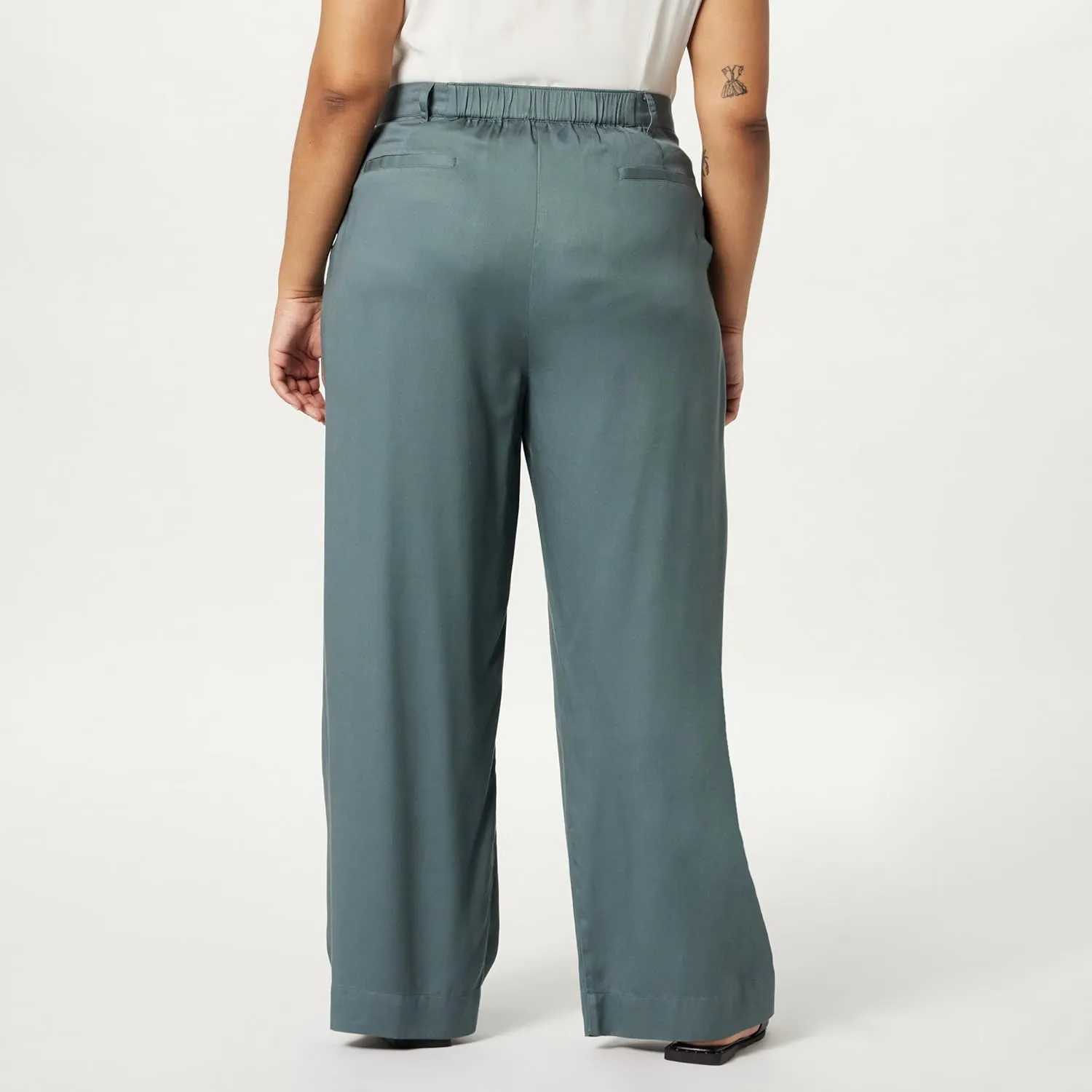 The Drop Women's Amalia Relaxed Pleated Trousers