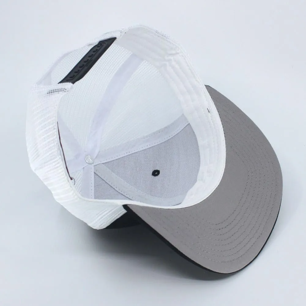 The Vintage Year Plain Cotton Twill Flat Brim Mesh Adjustable Snapback Trucker Baseball Cap