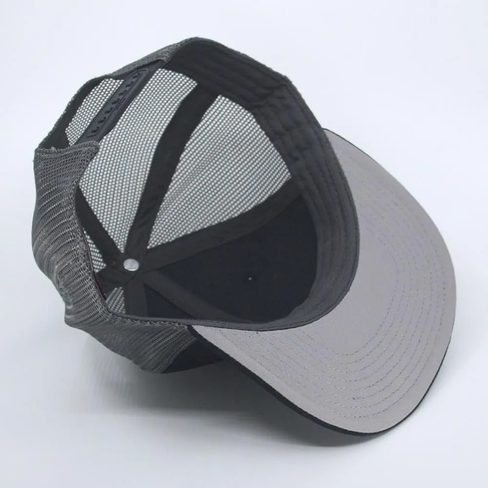 The Vintage Year Plain Cotton Twill Flat Brim Mesh Adjustable Snapback Trucker Baseball Cap