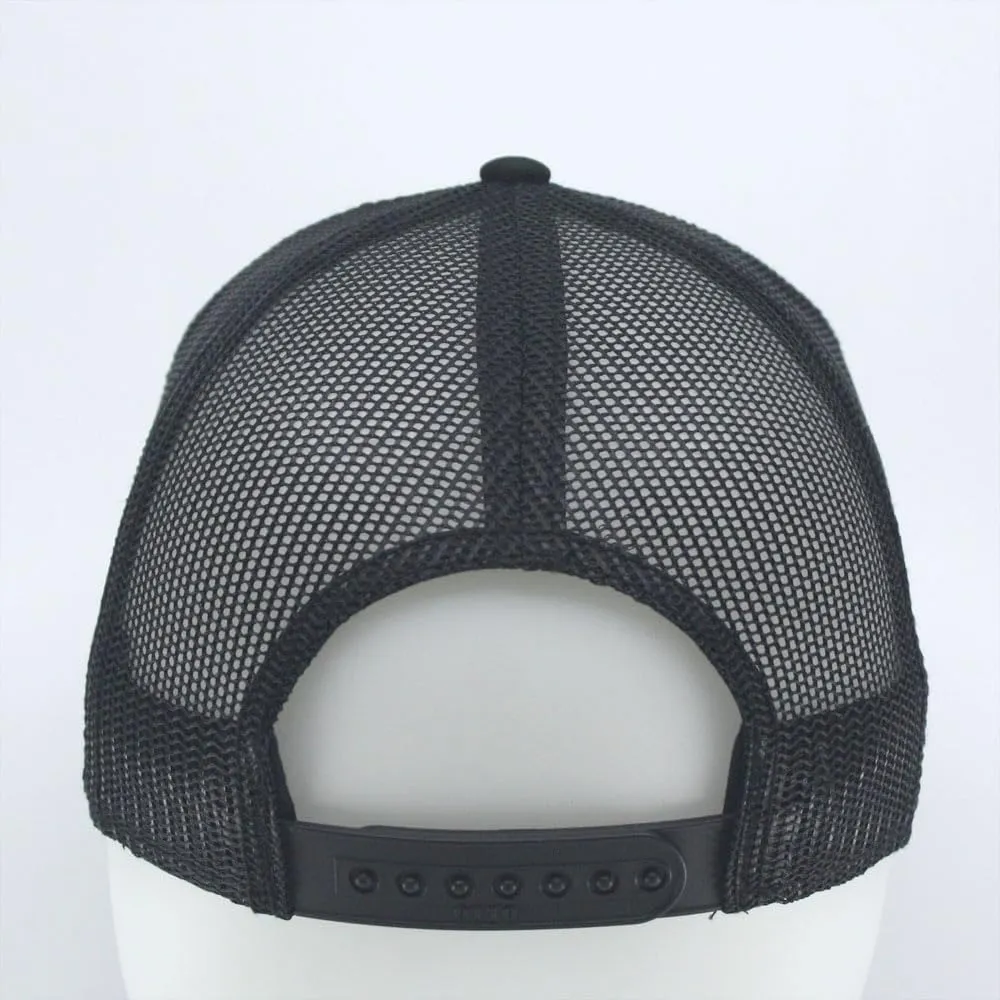 The Vintage Year Plain Cotton Twill Flat Brim Mesh Adjustable Snapback Trucker Baseball Cap