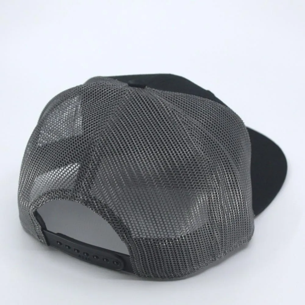 The Vintage Year Plain Cotton Twill Flat Brim Mesh Adjustable Snapback Trucker Baseball Cap