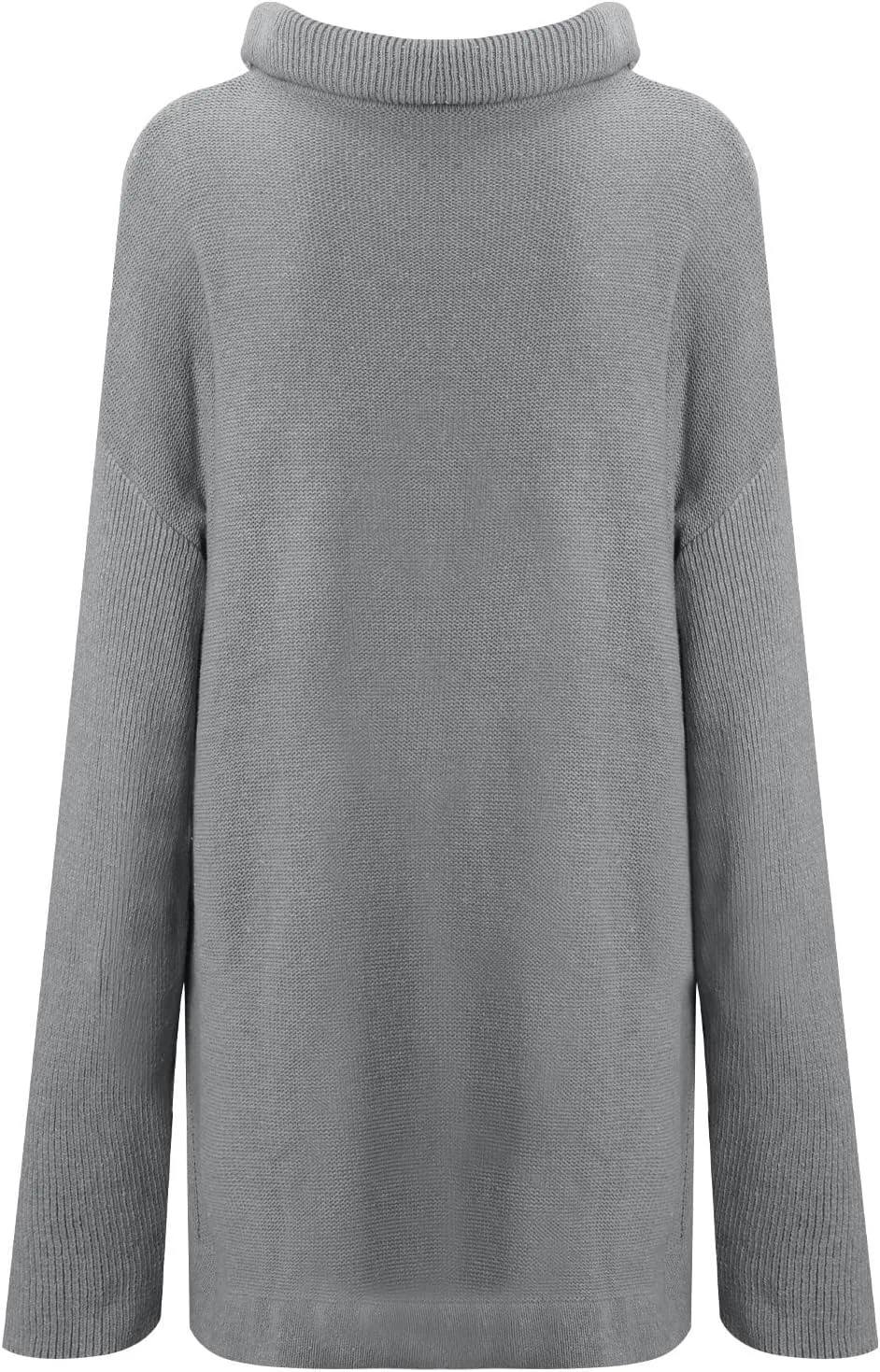 tuduoms Turtleneck Sweater Women Ladies Oversized Long Sleeve Irregular Hem Winter Pullover Knit Tops Long Sweater Dress