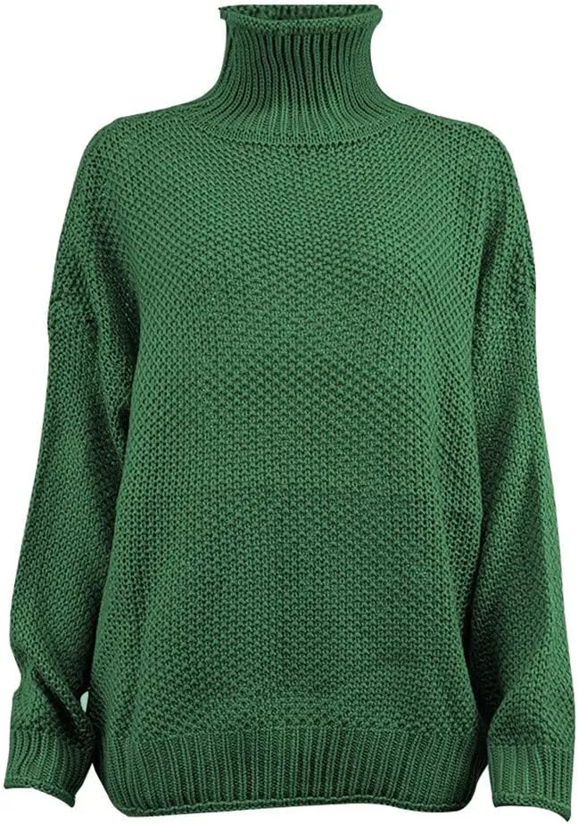 Turtleneck Shirt Women Oversized Turtleneck Sweater Ruffle Sweater Trendy Knit Crop Sweater Long Cardigan Sweater Tunic Top