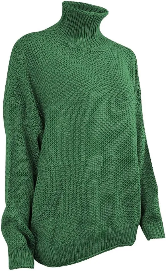 Turtleneck Shirt Women Oversized Turtleneck Sweater Ruffle Sweater Trendy Knit Crop Sweater Long Cardigan Sweater Tunic Top