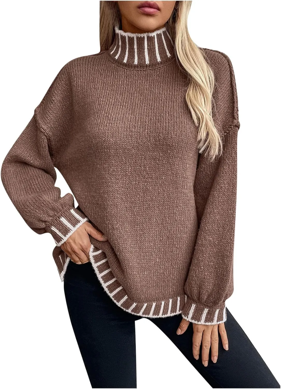 Turtleneck Sweater Women, Winter Sweaters for Women, Chunky Knit Sweater, Ladies Sweaters, Oversized Sweater