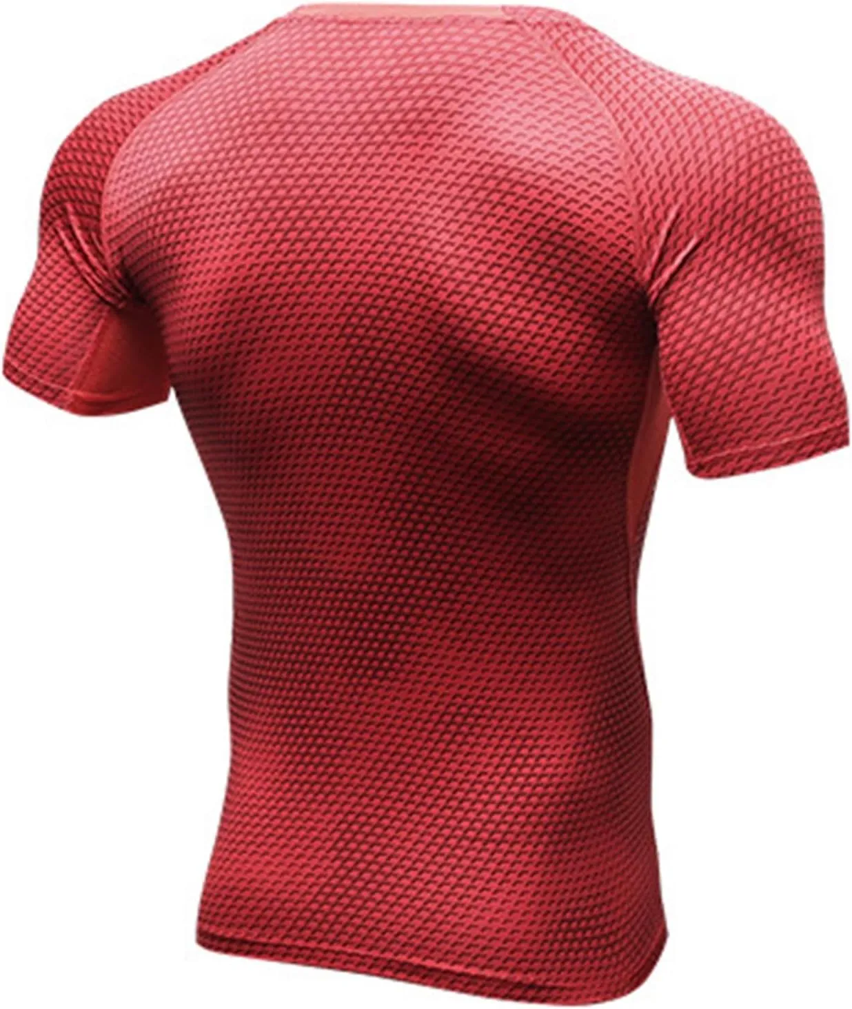 Uillui Mens Compression Shirts Sports Training Short Sleeve Tee Gym Workout Muscle T-Shirts Slimming Body Shaper Undershirts