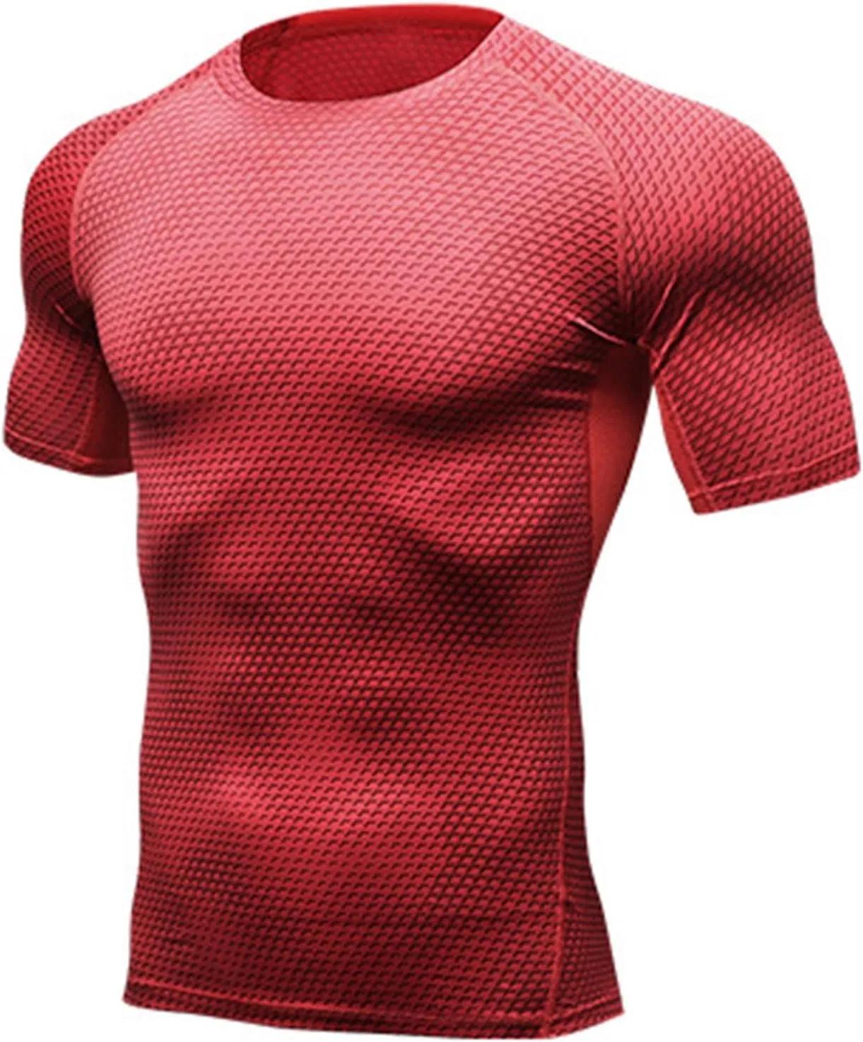 Uillui Mens Compression Shirts Sports Training Short Sleeve Tee Gym Workout Muscle T-Shirts Slimming Body Shaper Undershirts