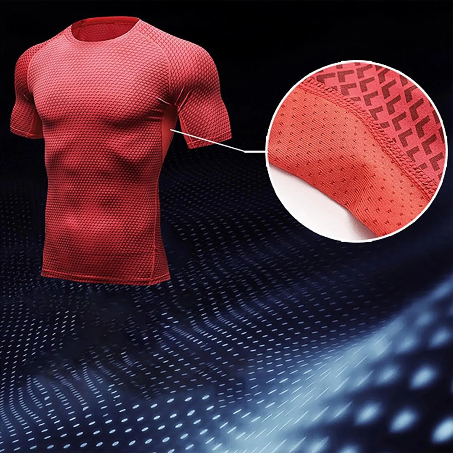 Uillui Mens Compression Shirts Sports Training Short Sleeve Tee Gym Workout Muscle T-Shirts Slimming Body Shaper Undershirts