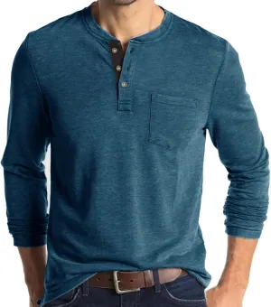 Uposiut Mens Henley Shirts Long/Short Sleeve T Shirt Fashion Casual Basic Plain Cotton Tee Shirts