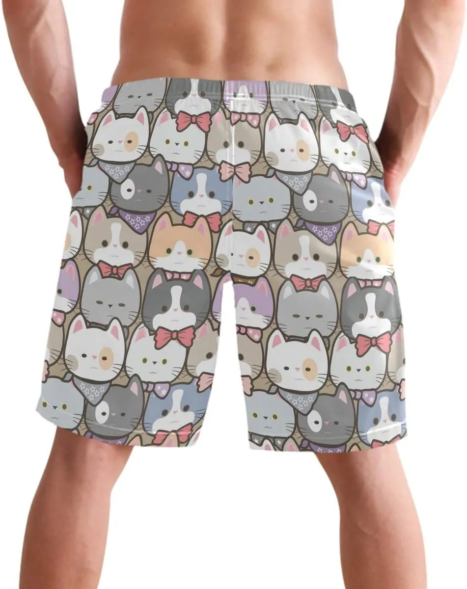 visesunny Men's Novelty Beach Shorts Quick Dry Swimwear Sports Running Swim Board Shorts
