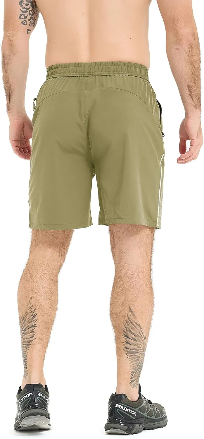 WENRONSTA Men's Athletic Workout Gym Shorts Quick Dry Lightweight Active Tennis Shorts 7" Running Sports Shorts