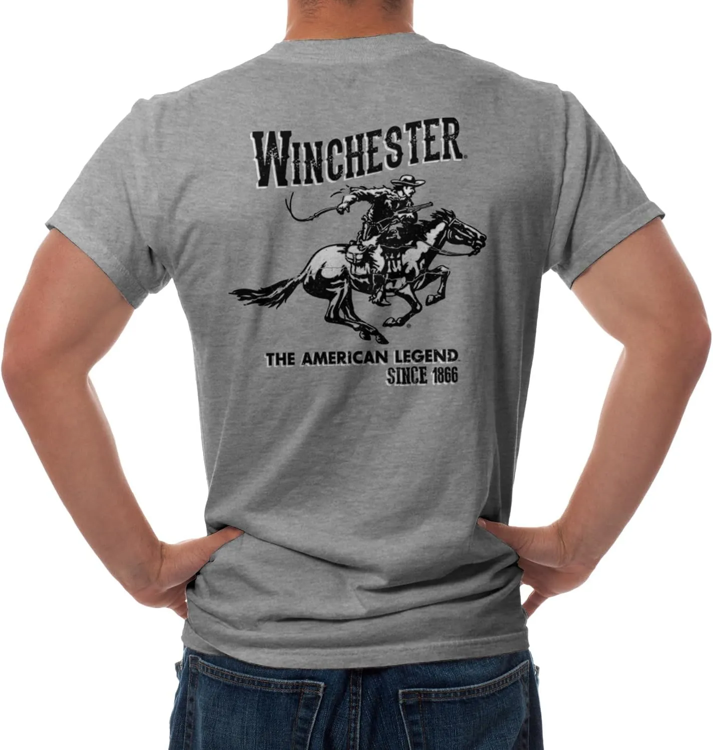 Winchester Official Vintage Horse and Rider Graphic T-Shirts for Men