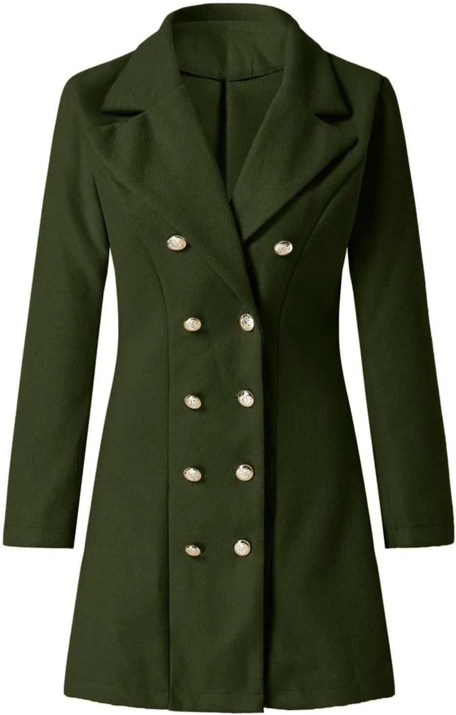 Woman Wool Elegant Blend Coat Slim Female Long Coat Outerwear Jacket Wool Blend Overcoat Women Womens Coat
