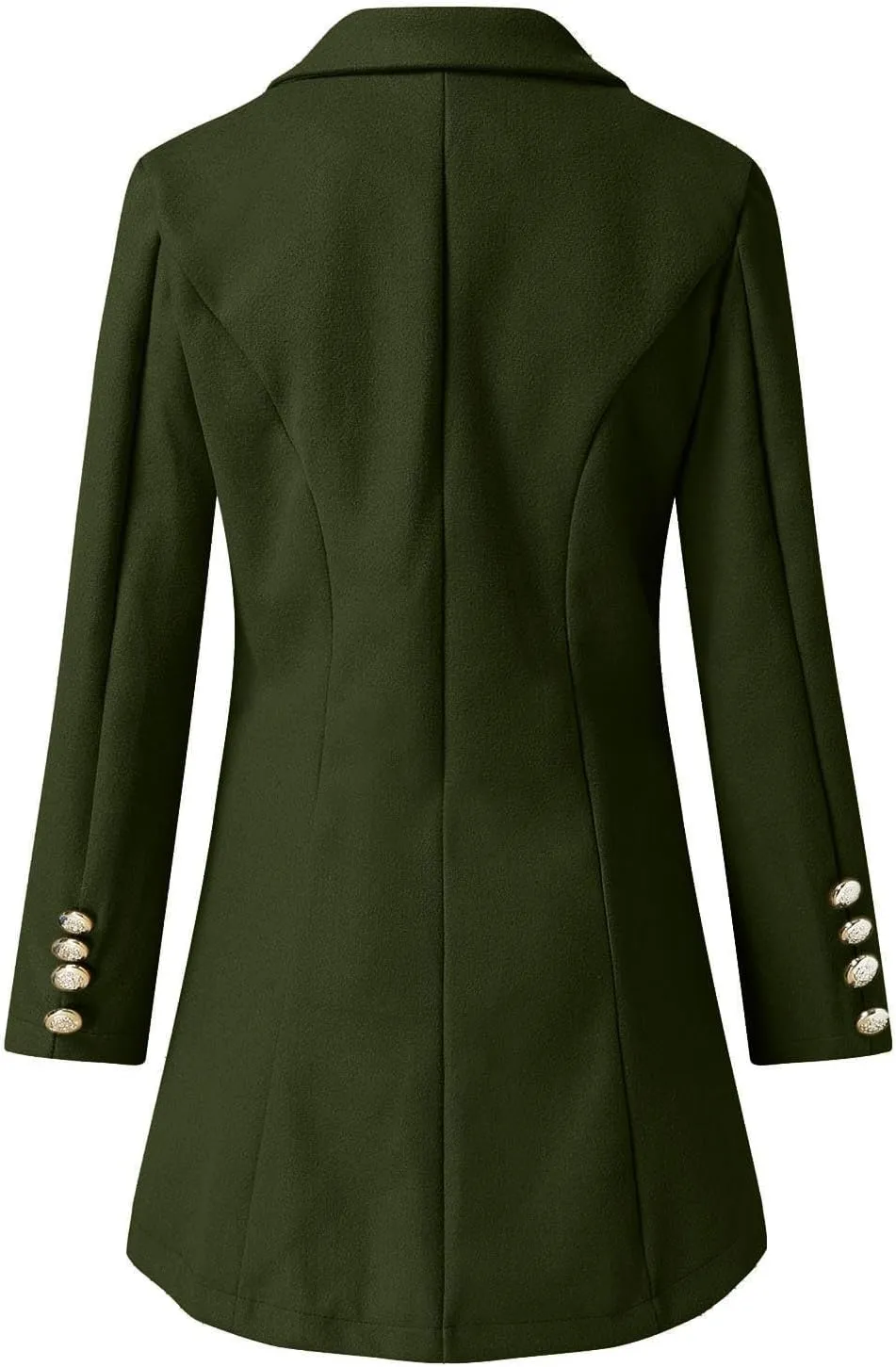 Woman Wool Elegant Blend Coat Slim Female Long Coat Outerwear Jacket Wool Blend Overcoat Women Womens Coat