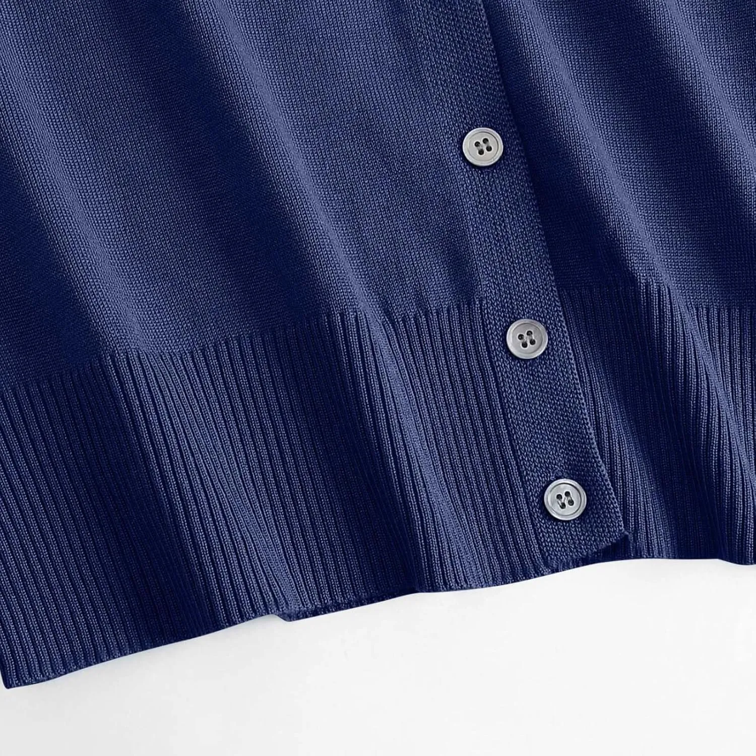 Women Cardigan Sweater Lightweight Solid Open Front Button Down Cardigan Slim Fit Long Sleeve Causal Knit Cardigan