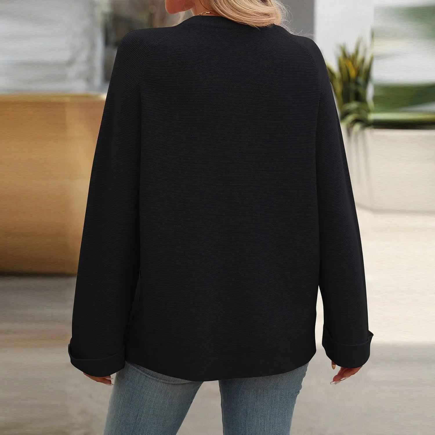 Women Knitted Sweater Chunky Y2k Drop Shoulder Pullover Cute Warm Jumper Crochet Fall Winter Knitted Outfits