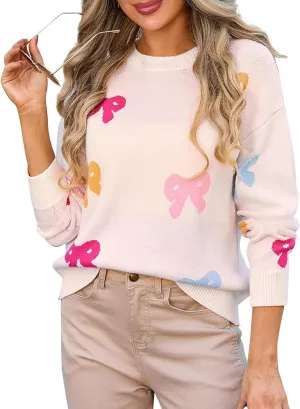 Women's 2024 Fall Winter Striped Color Block Sweater Long Sleeve Crew Neck Casual Knit Pullover Tops Plus Size