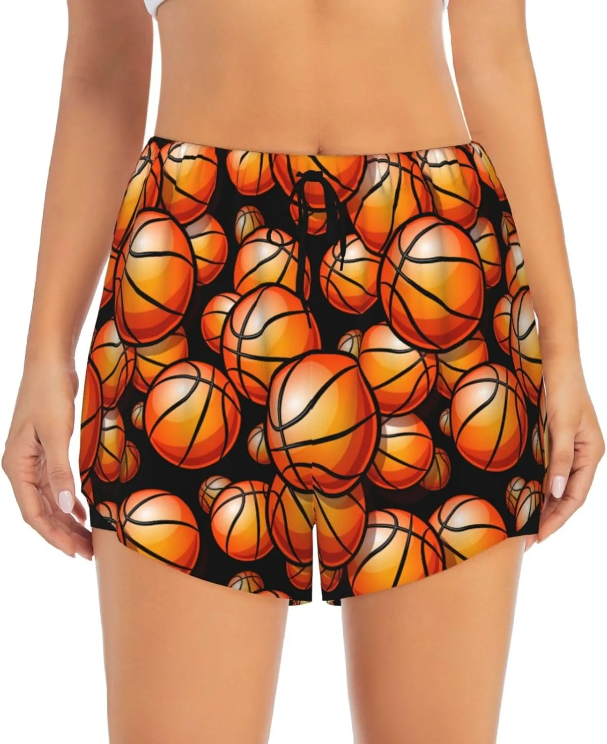 Women's Athletic Shorts 2 in 1 Running Shorts with Pockets Workout Gym Sports Shorts