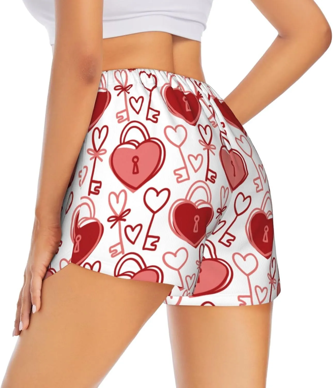 Women's Athletic Shorts 2 in 1 Running Shorts with Pockets Workout Gym Sports Shorts