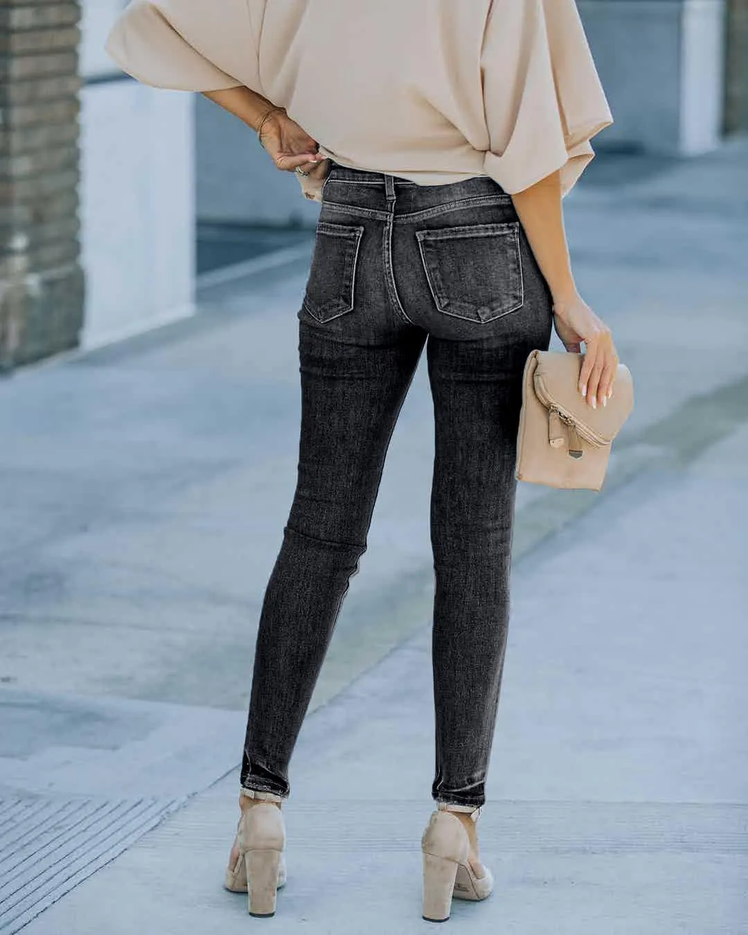 Women's Boyfriend Skinny Jeans Ripped Distressed Stretchy Denim Pants