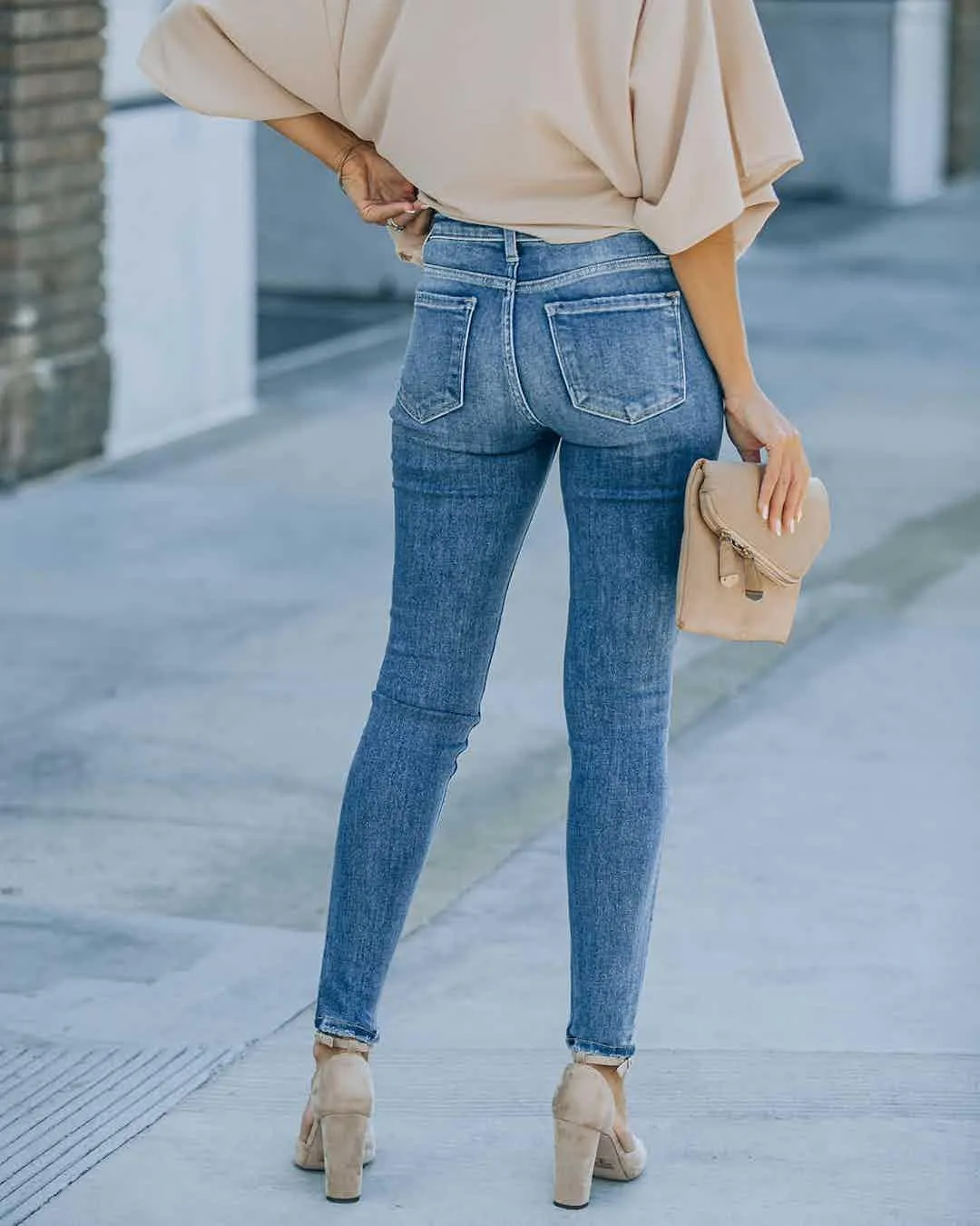 Women's Boyfriend Skinny Jeans Ripped Distressed Stretchy Denim Pants