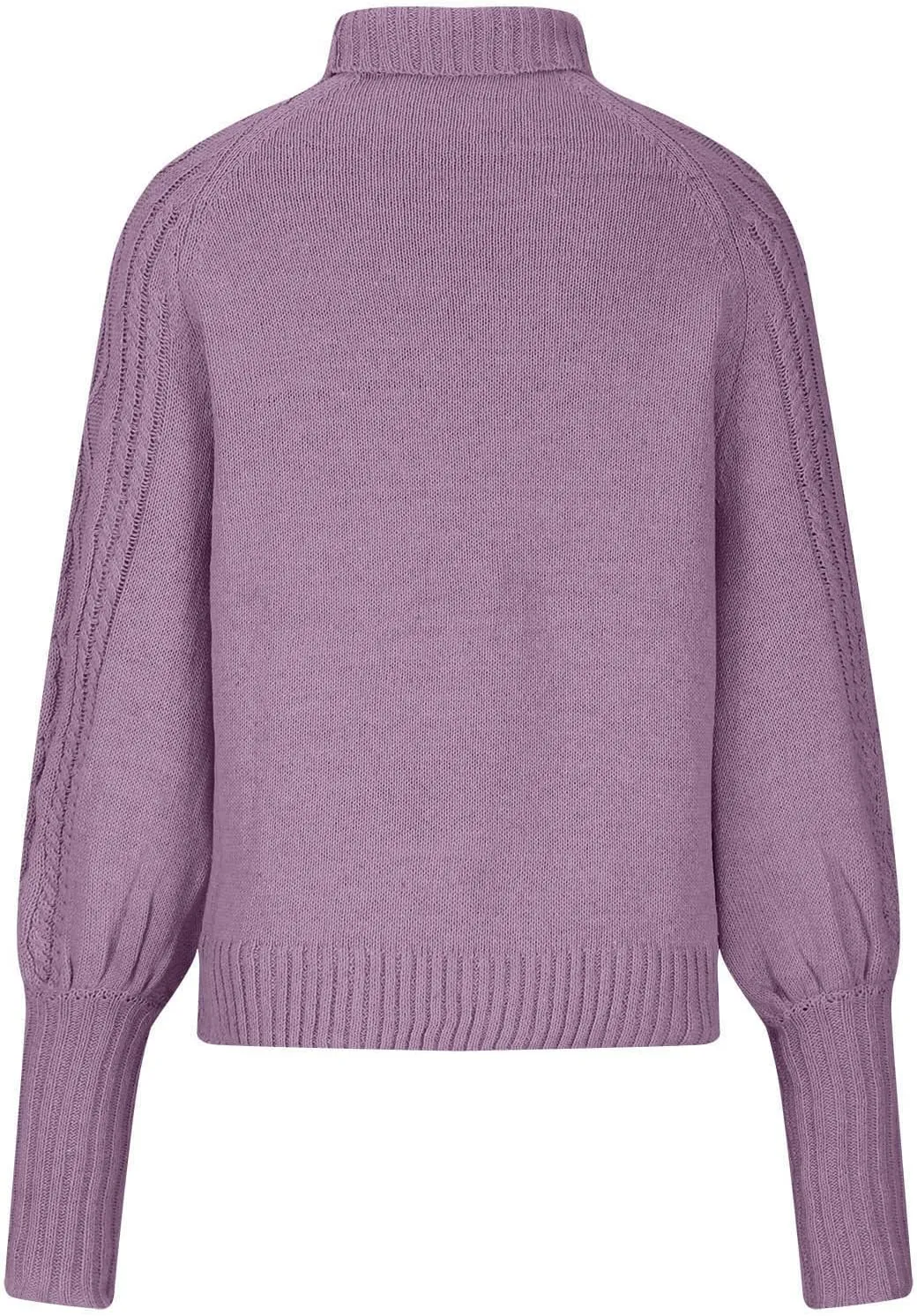 Women's Cable Knit Batwing Long Sleeve Sweaters Solid Color Crew Neck Loose Fit Jumper Tops Casual Fashion Pullover