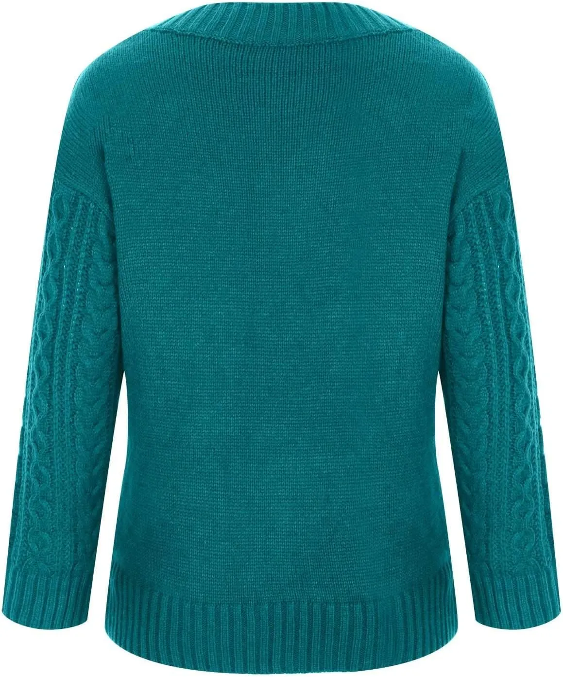 Women's Cable Knit Sweater Casual Oversized Chunky Knitted Fall Sweaters for Women 2024 Pullover